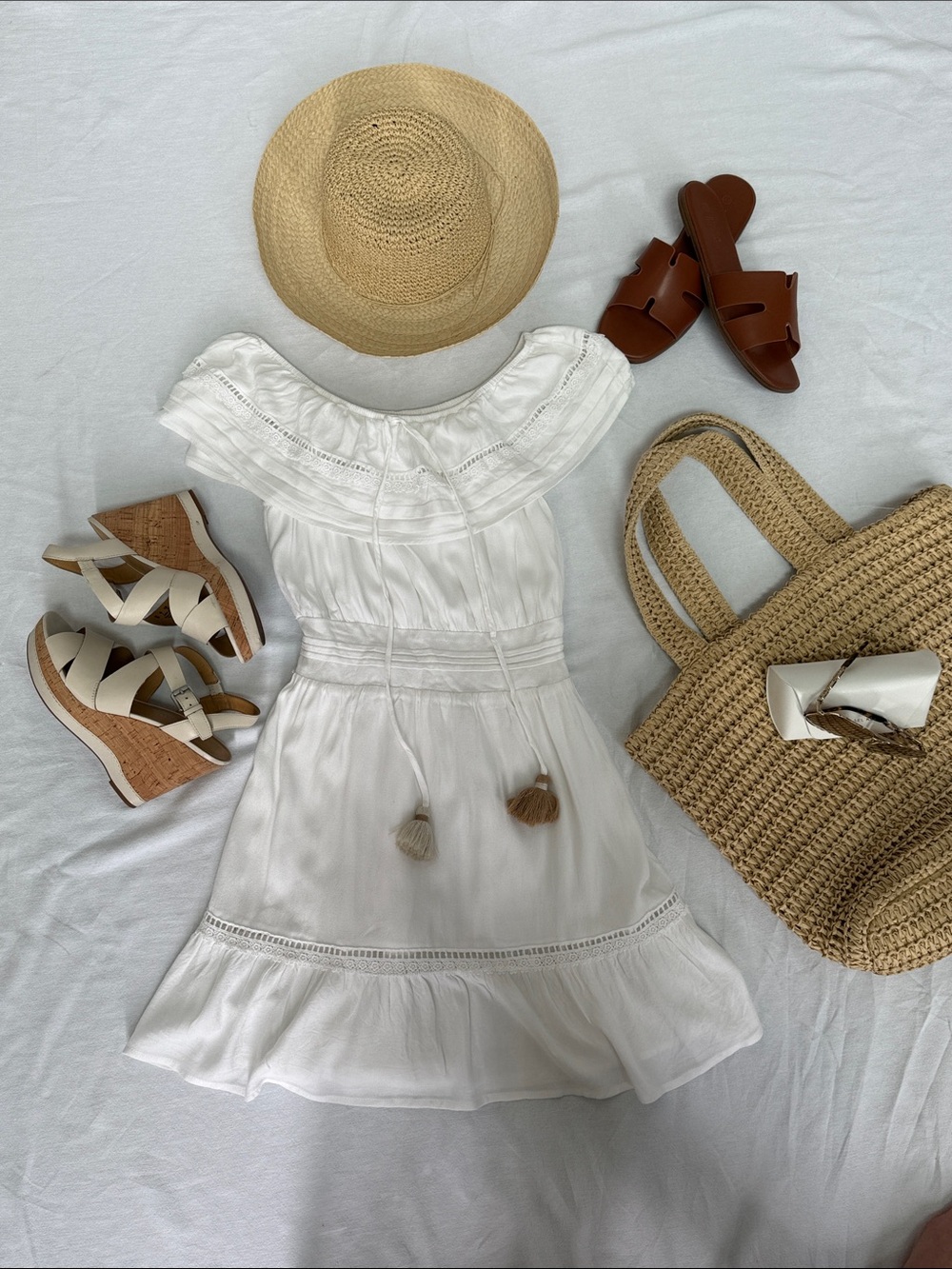 American Rag White Ruffled Off-Shoulder Mini Dress - Picture 2 of 2